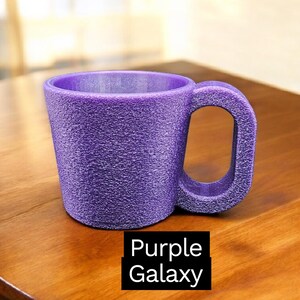 Pint Ice Cream Holder Mug Style, With Spoon Holder, 3D printed, gift for Ice cream lovers Purple Galaxy