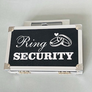 Ring Security Case – Black Mini Suitcase for Wedding Ring Bearer