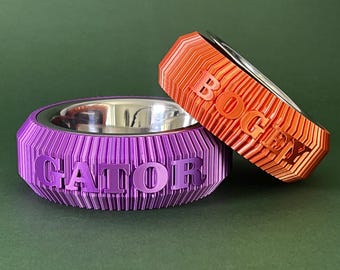 Cuenco exclusivo para mascotas impreso en 3D con nombre personalizado y elección de color: ¡haga que la hora de comer sea divertida!