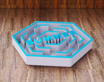 Comedero lento personalizado para mascotas: diseño hexagonal impreso en 3D