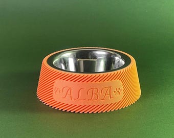Personalized 3D Printed Pet Bowl - Custom Name & Color for Dogs and Cats