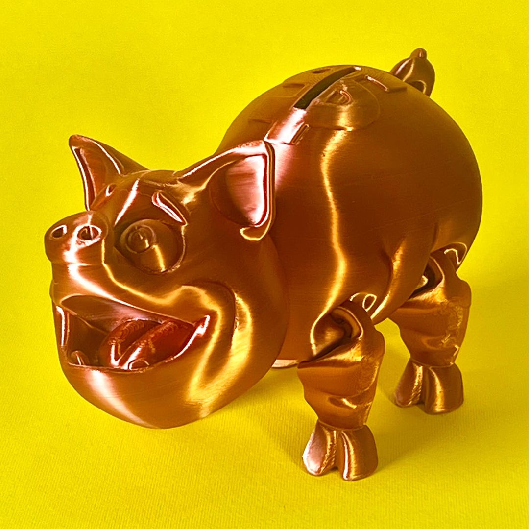 Flexible Piggy Bank - Articulated 3D Printed Pig Coin Bank - Fun Movable  Money Saver - Etsy