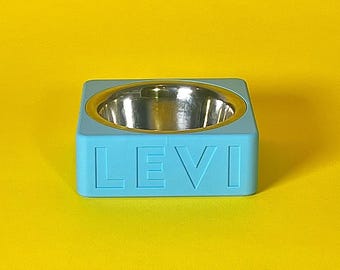 Comedero personalizado para mascotas: plato de comida para perros y gatos impreso en 3D
