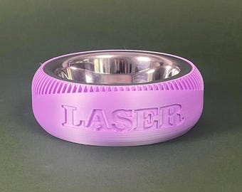 Comedero personalizado para mascotas impreso en 3D: nombre personalizado, PLA ecológico