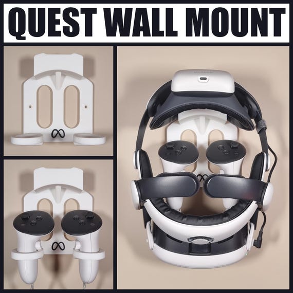 Quest 3 Wall Mount BOBOVR for Headset & Controllers – 3D Printed