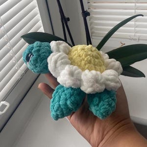 Crochet Sunflower Turtle Plushie: Handmade Amigurumi Toy