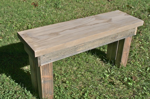 Rustic Wood Bench 3 Feet Weathered Mudroom Entry Etsy