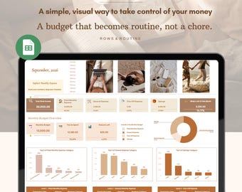 Maandelijkse uitgavenplanner voor Google Sheets | Budgetplanner (digitale download)