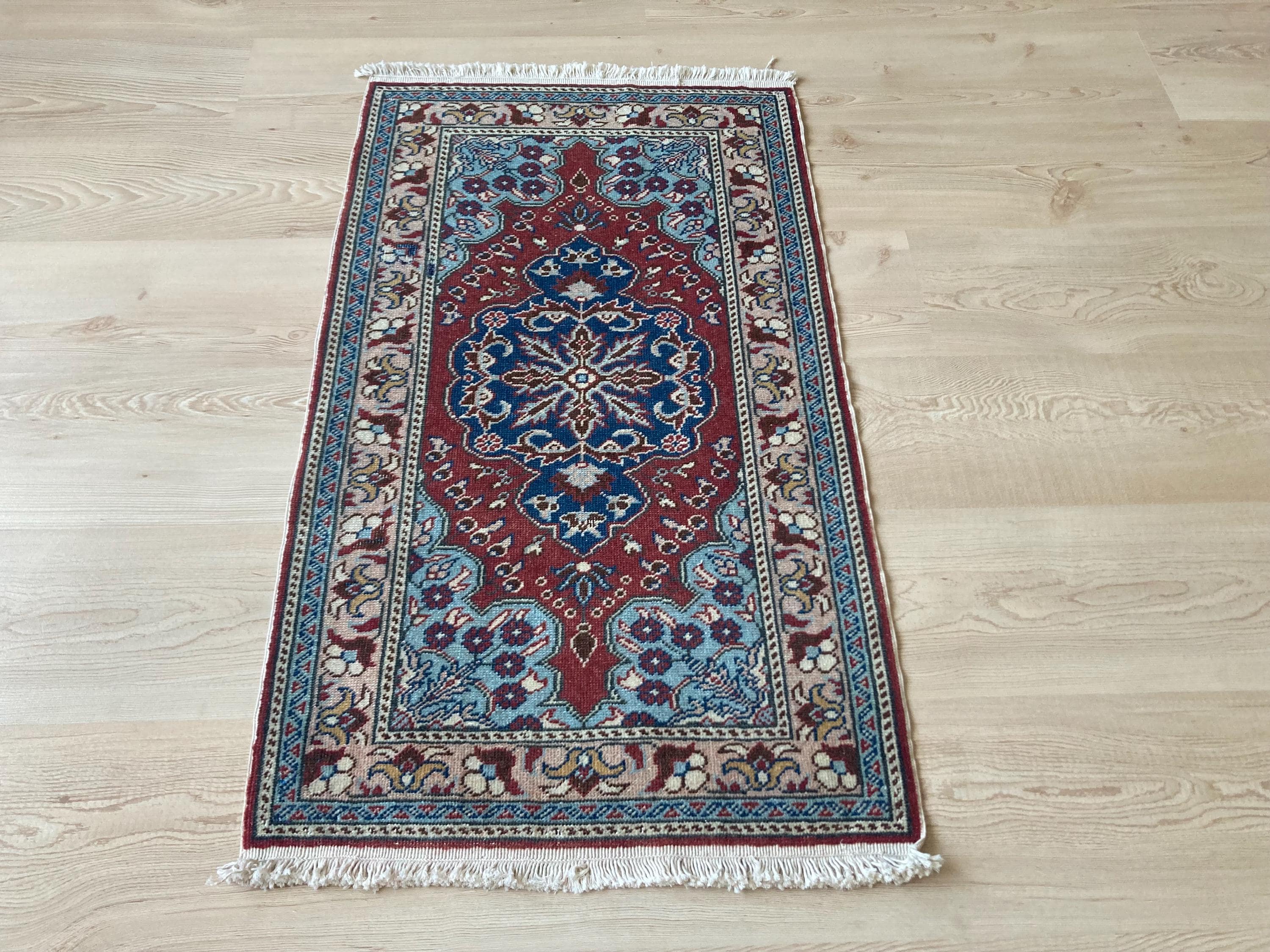 Turkish Rug, Small Red Rug, Unique Rug, Vintage Mini Rug, Antique