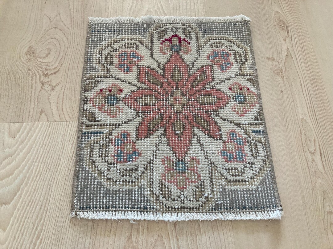 Square Rug, 1x1 Turkish Rug, 1x1 Vintage Rug, 1x1 Small Rug, Oushak Rug ...