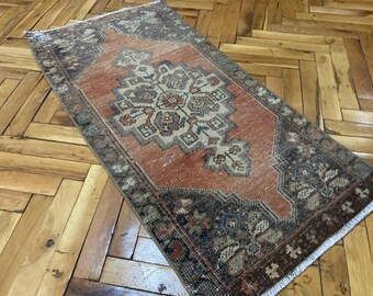 Handgeknüpfter Teppich, Handgeknüpfter Wollteppich, Kelimteppich, Kelimteppich, 70x30 cm, Handgeknüpfter Teppich, Handgeknüpfter Teppich