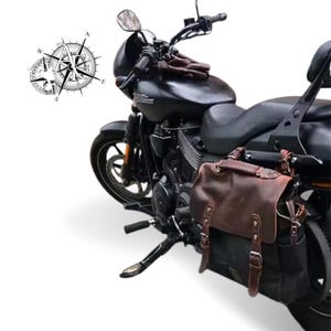 Alforja retro para motocicleta, estilo vintage, impermeable, versátil, para moteros, estilo carteros