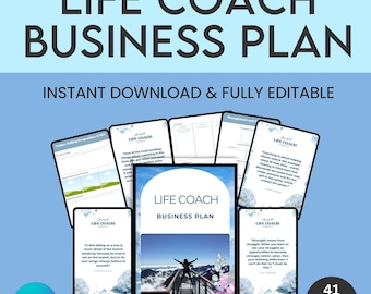 Life Coach Business Plan, Marketing Guide, Coaching Workbook (Digital Download)