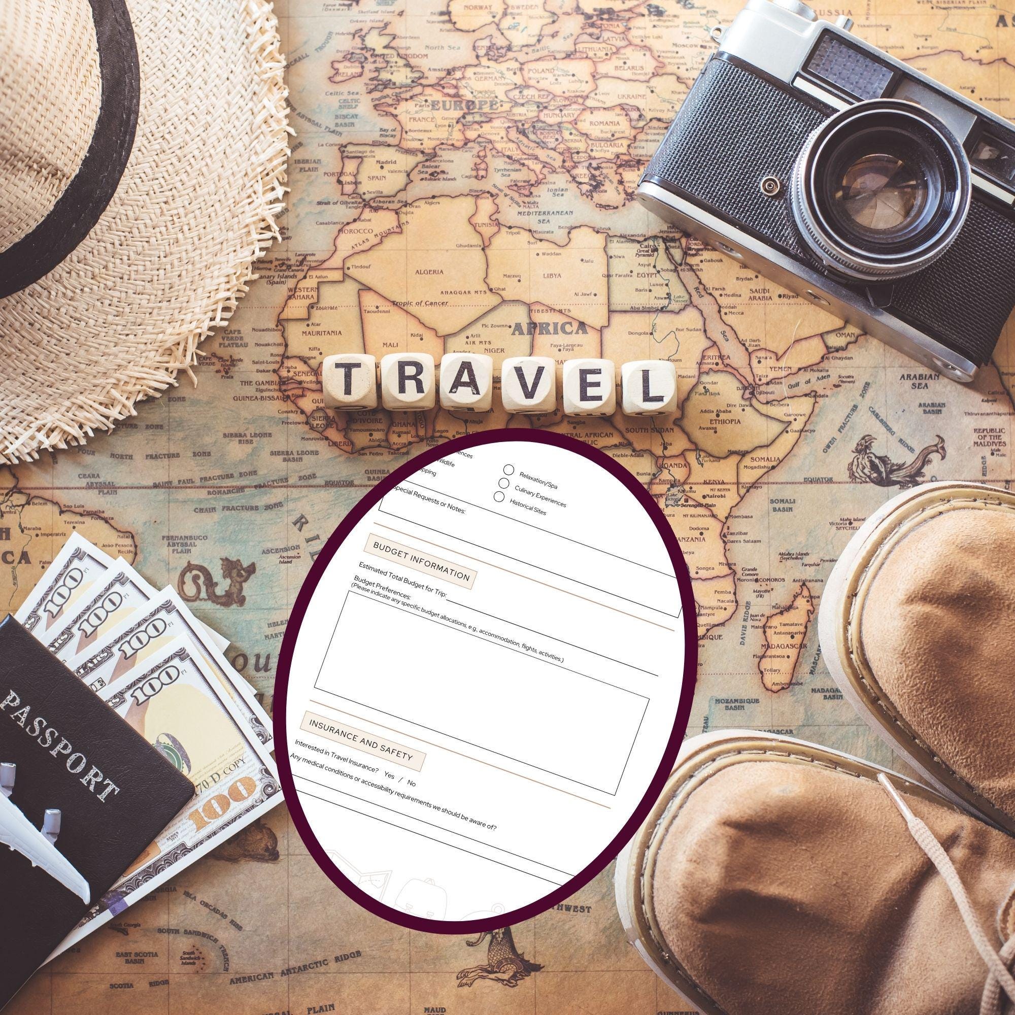 Travel Agent Inquiry Form | Editable Canva Template | Client Intake ...