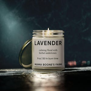 Lavender Scented Candle - Calming Aromatherapy for Home Decor, Gifts, Relaxation, Self-Care, Spa Day