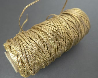 1920s Antique Gold Gilt Metal Thread - Vintage Haberdashery, Embellishment, Metallic Thread, Embroidery, Gold Thread, Epaulette, Sewing