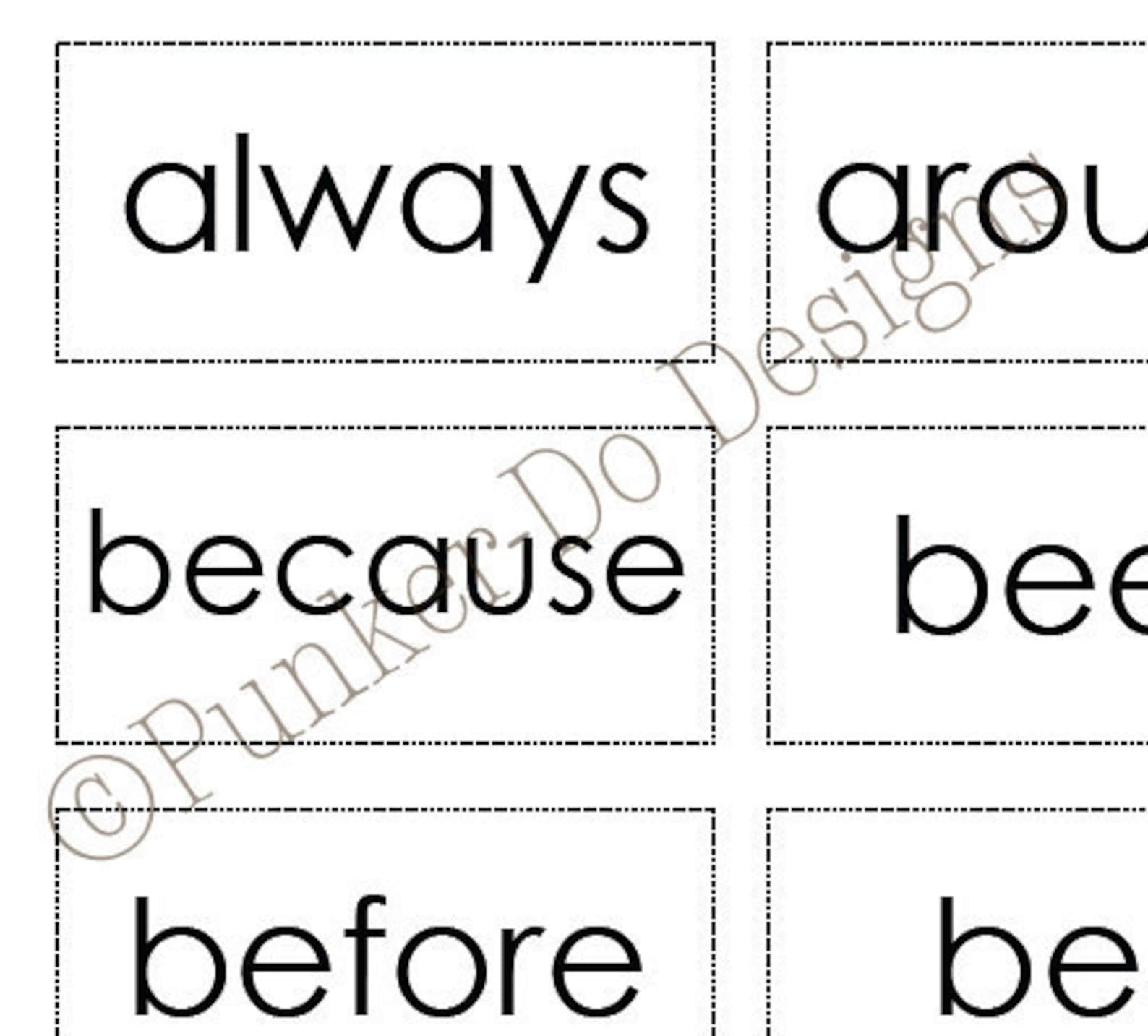 Second Grade Sight Word Dolch flash cards Printable PDF by | Etsy