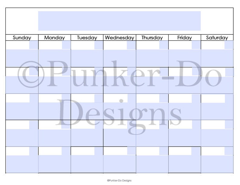 Editable Monthly Calendar Reusable INSTANT DOWNLOAD Etsy