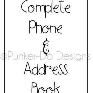 Editable Phone and Address Book coordinates Home Management Binder Instant Download printable pdf by PunkerDo Designs image 1