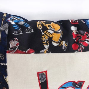 Personalized Hockey Pillow: Custom Name & Number, Microfiber Fleece