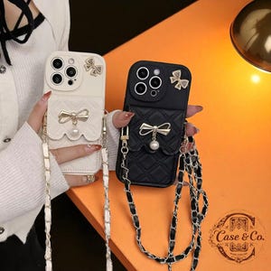 3D Bowknot Crossbody Handyhülle | Geldbörse mit Kartenhalter & Riemen | Niedliche Schutztasche für Frauen | Stilvolles Geschenk für sie