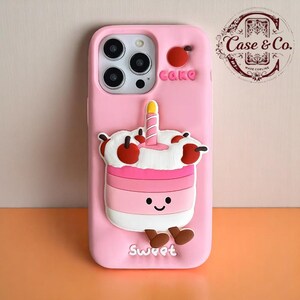 Custodia per telefono con animali in 3D - Custodia antiurto in silicone morbido, accessorio kawaii per ragazze, idea regalo carina, design divertente per telefono con animali.