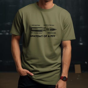 Anatomy of a pew - firearm shirt