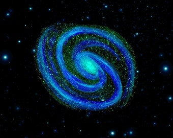 Glow in the Dark Spiral Glowing Galaxy Decal for your Outer Space Star Ceiling