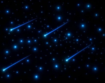 Glow in the Dark Star Decals Kit: 3D Comet Bedroom Ceiling Decor