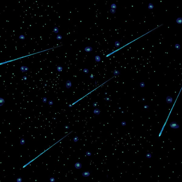 Glow in the Dark Star Decals: 600 Halo Stars, 3 Comets