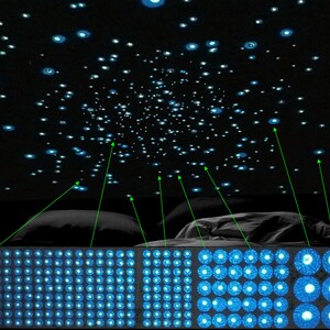 Glow in the Dark Star Stickers: Realistic Night Sky Ceiling Decals