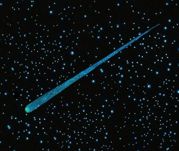 Glow in the Dark 36" Shooting Star Decal - Ceiling Stars | Space Room Decor | Space Nursery Decor | Outer Space