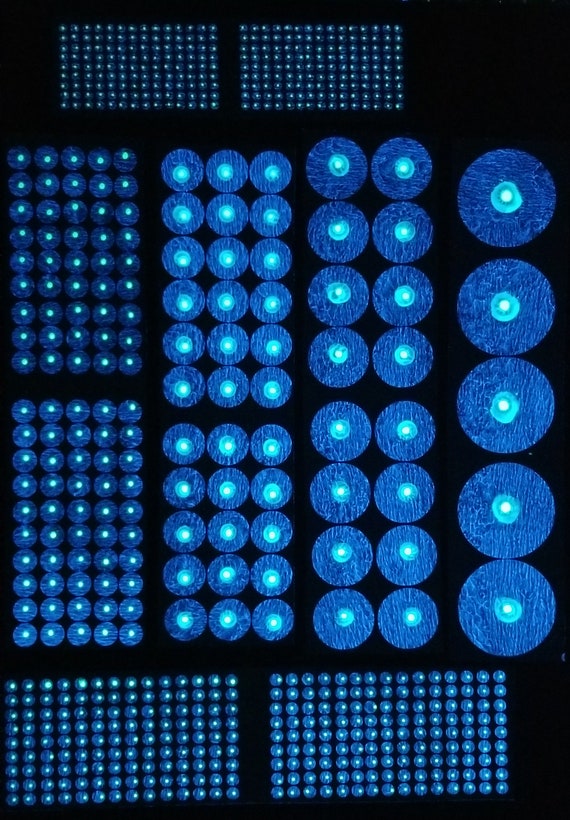 Glow in the Dark Halo Stars by size - Build your own custom Star kit - 6 Sizes Available for you Star Ceiling or wall
