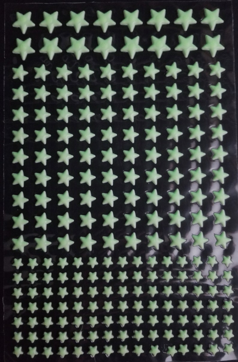 3D Double Bright Blue Glow in the Dark Star Stickers for Dark Etsy