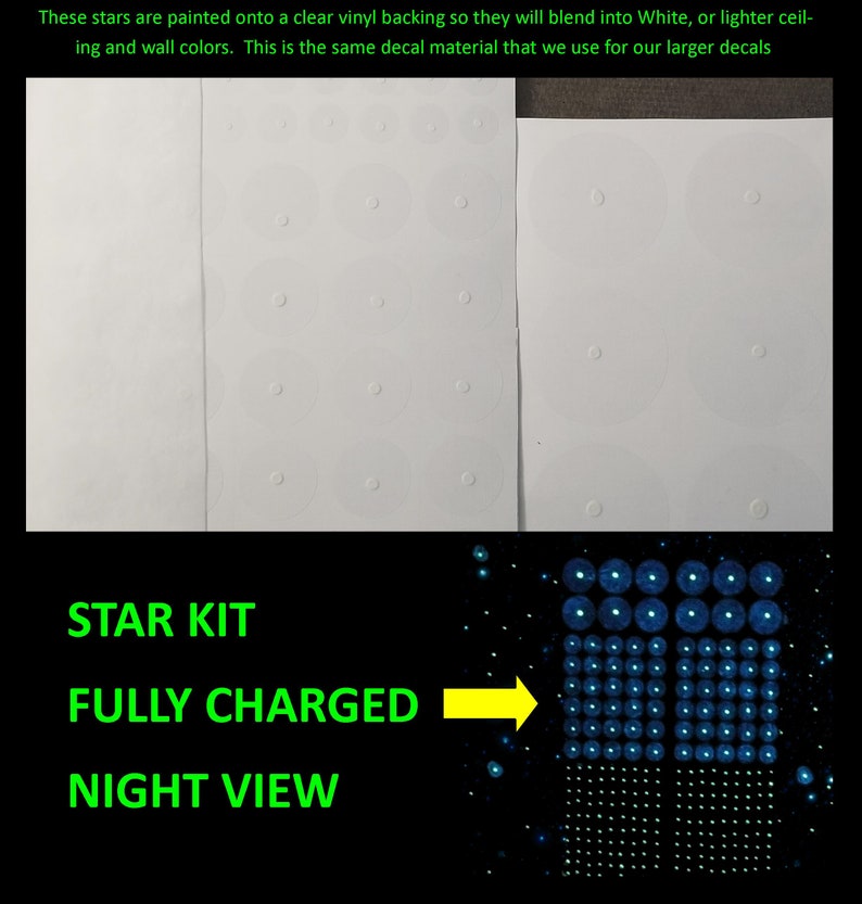 Glow in the Dark Outer Space Ceiling Mural Beautiful Milky image 8