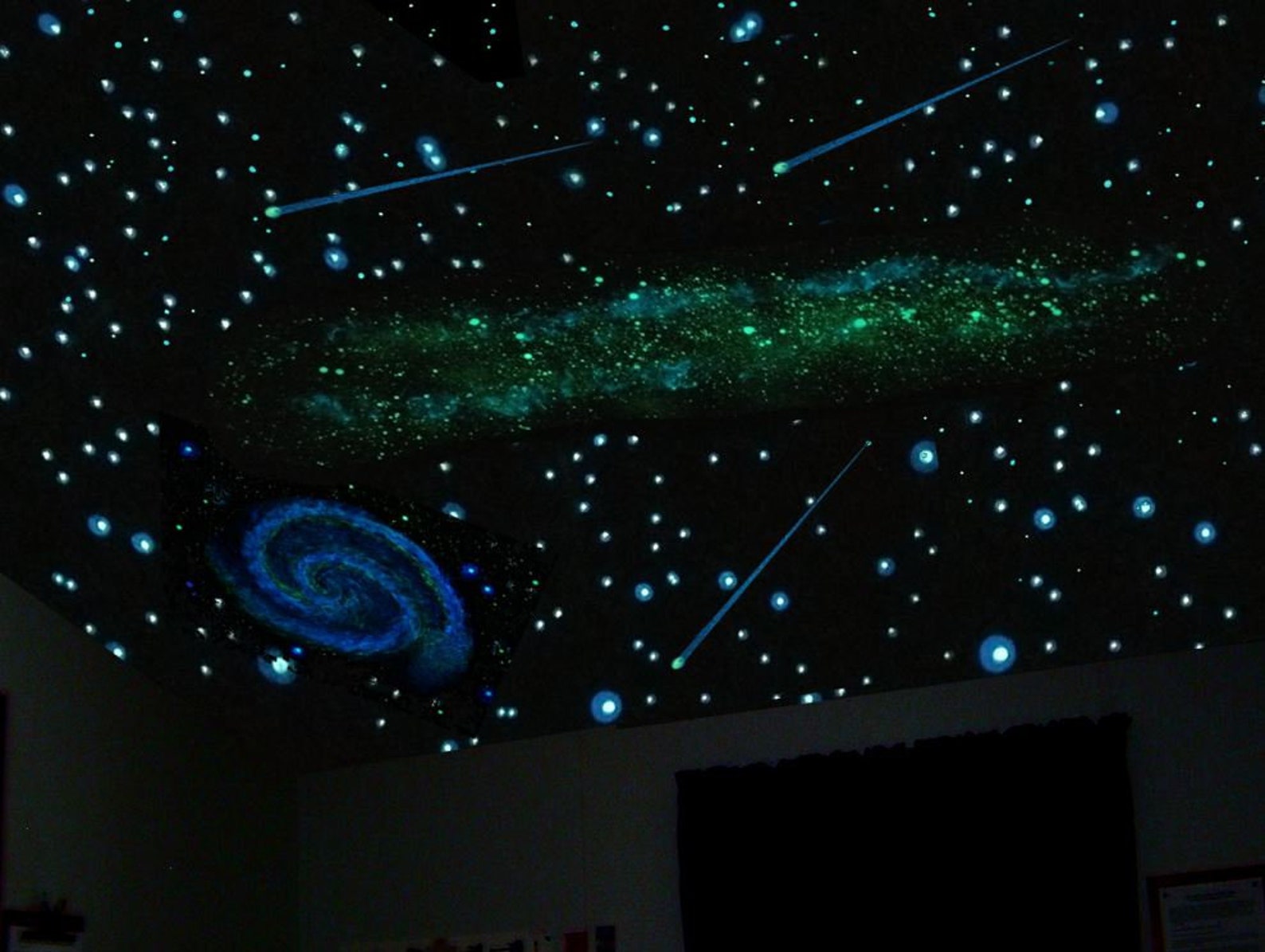 Glow in the Dark Outer Space Ceiling Mural beautiful Milky - Etsy