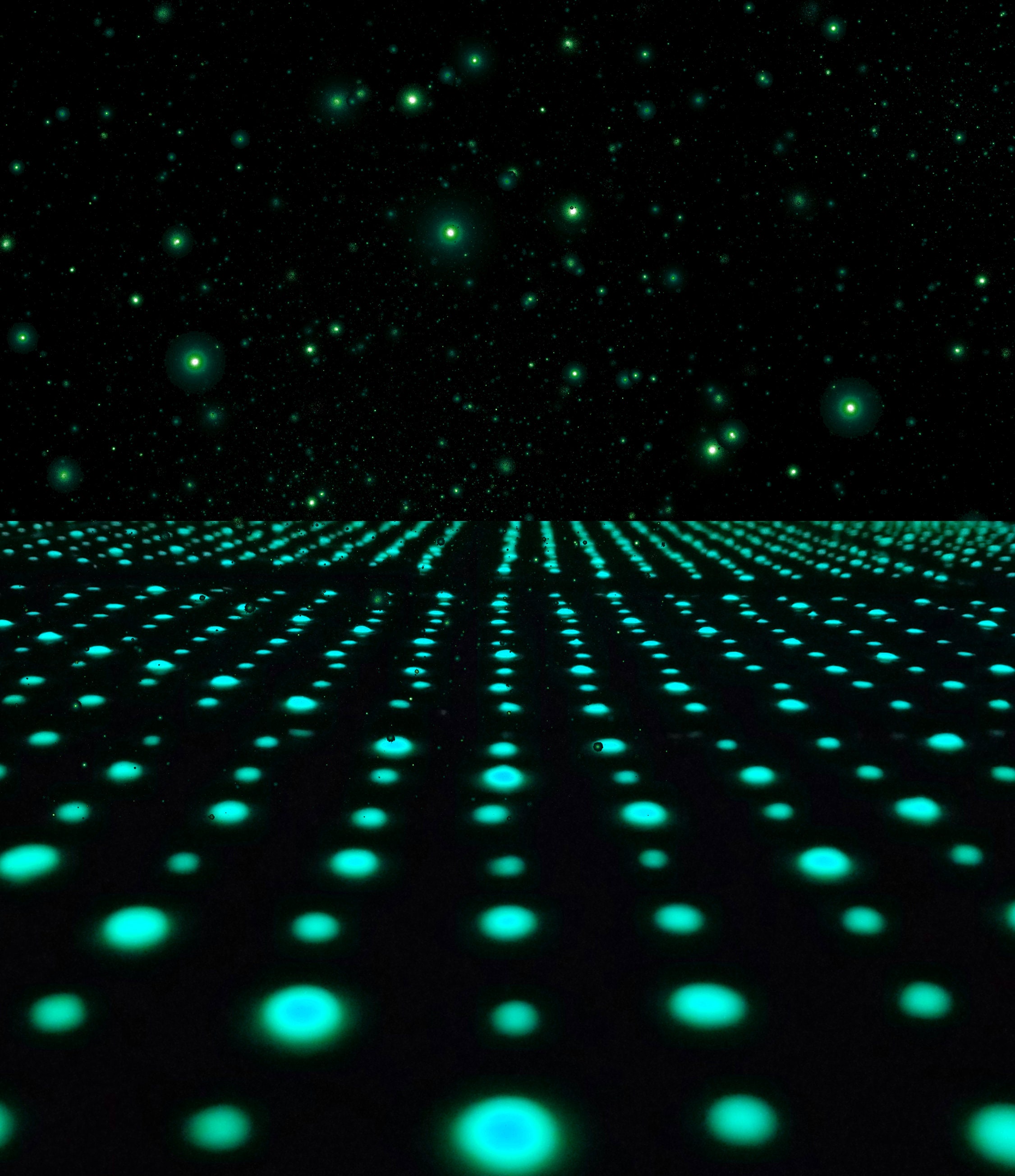 1500 Kit de estrellas de techo que brillan en la oscuridad, pequeñas