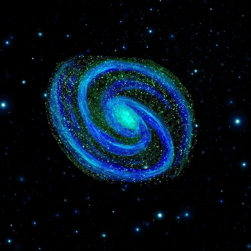 Glow in the Dark Spiral Glowing Galaxy Decal for your Outer Space Star Ceiling