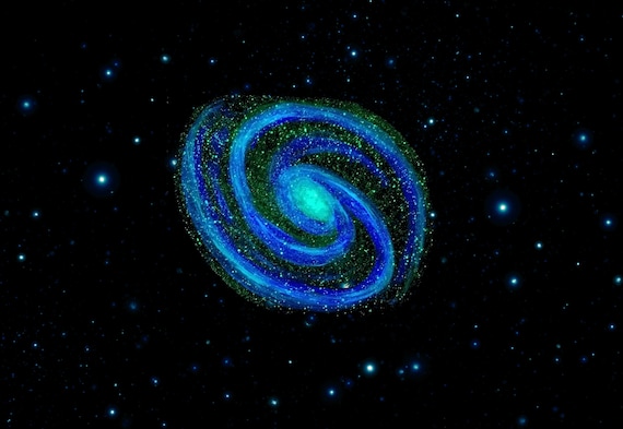 Glow in the Dark Spiral Glowing Galaxy Decal for your Outer Space Star Ceiling