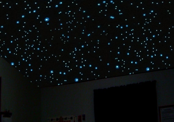 Glow in the Dark Halo Star Stickers for Ceilings and Walls 4 Sizes 3 Colors