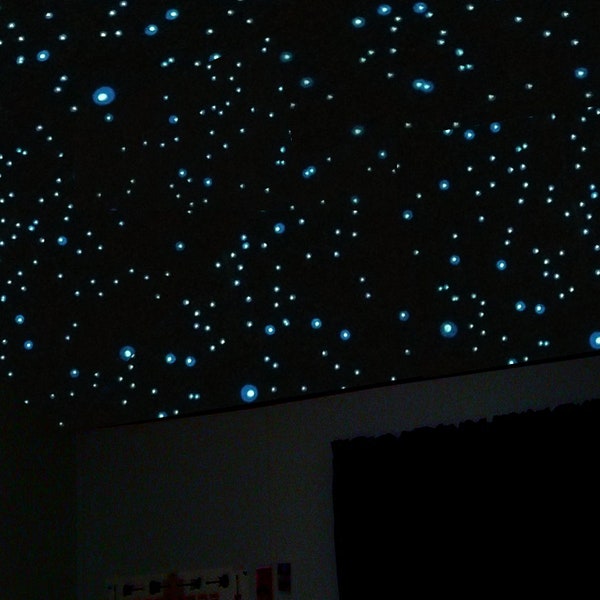 Glow in the Dark Halo Star Stickers for Ceilings and Walls 3 Sizes 2 Colors