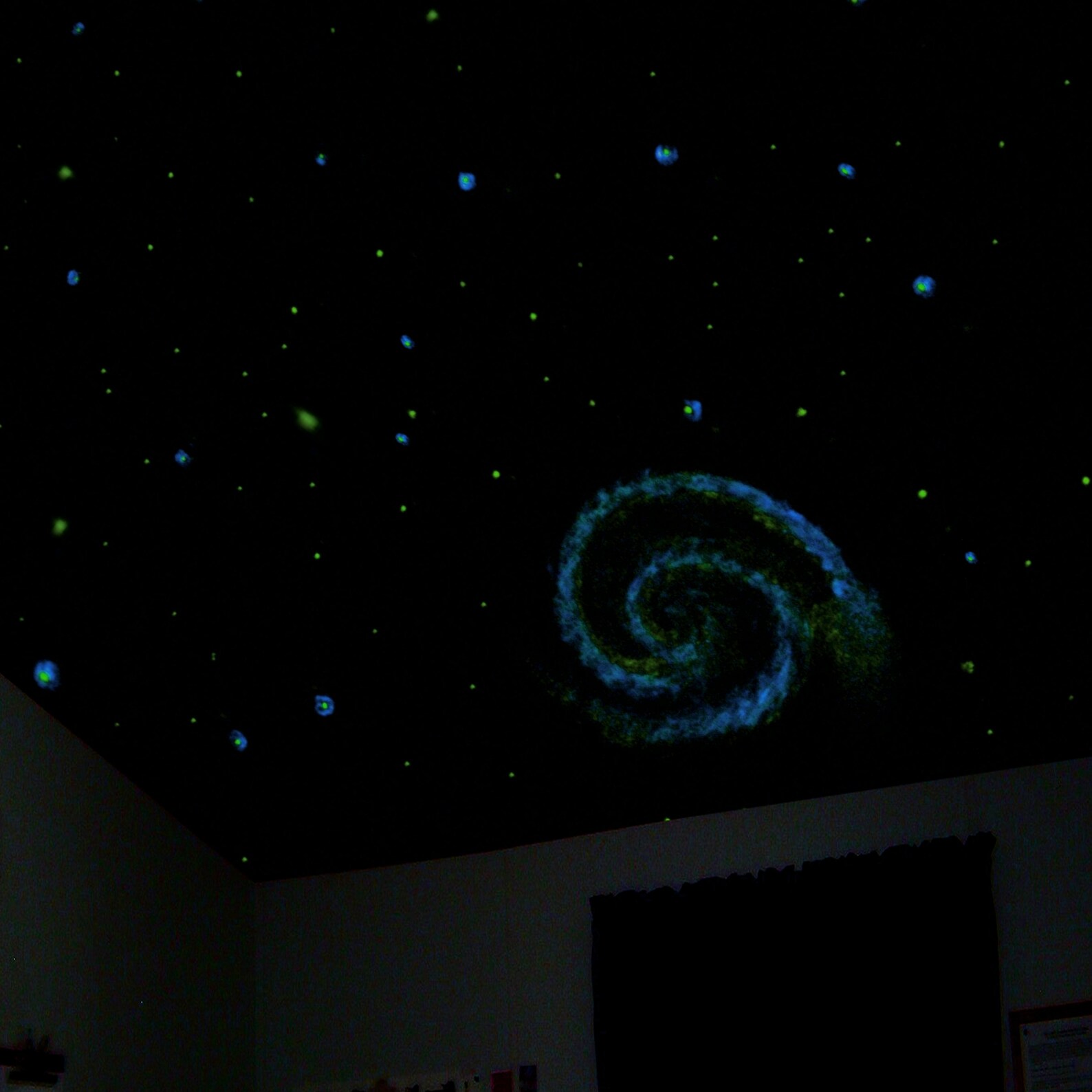 Outer Space Mural Glow in the Dark Featuring Halo Ceiling | Etsy