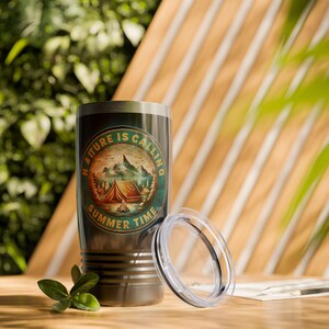 Nature Is Calling 20oz Ringneck Tumbler | Adventure Travel Mug, Camping Gift, Summertime Drinkware, Outdoor Enthusiast | Eco-Friendly,