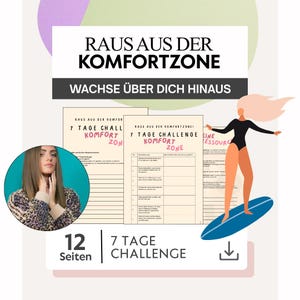 Learn to expand your comfort zone – boost self-confidence Workbook PDF | Challenge exercises for personal development