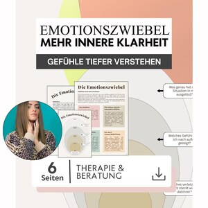 Emotional Onion Method – Understanding Feelings Deeper & Recognizing Triggers | Worksheet for Emotional Self-Reflection | PDF German