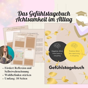 Printable Emotion Diary – Reflect on Emotions & Strengthen Mindfulness | Mental Health, Concentration, and Self-Care