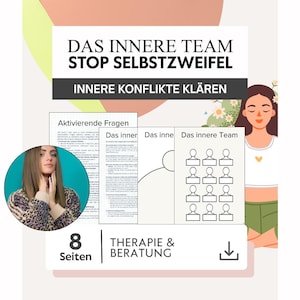 Stop self-doubt – Understand inner voices & resolve inner conflict | The Inner Team Workbook (German) | Self-reflection exercises (PDF)