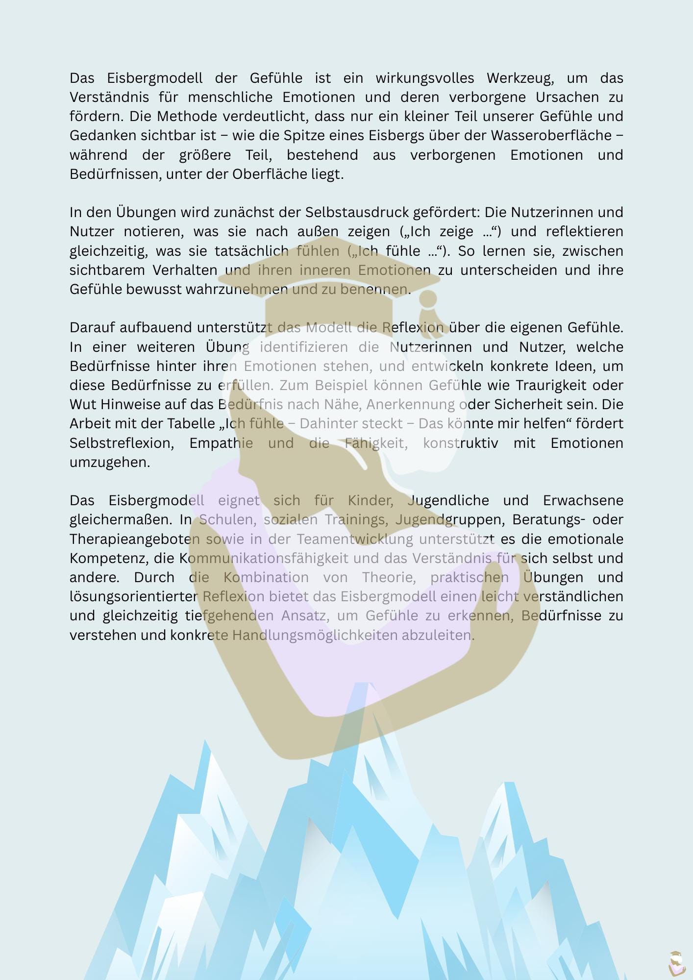 Iceberg Model of Feelings – Worksheets for Emotions, Needs, Self ...