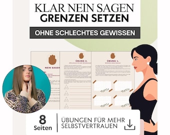 Learning to say no & setting healthy boundaries | Setting limits without guilt | Communicating needs | Self-reflection Workbook PDF German