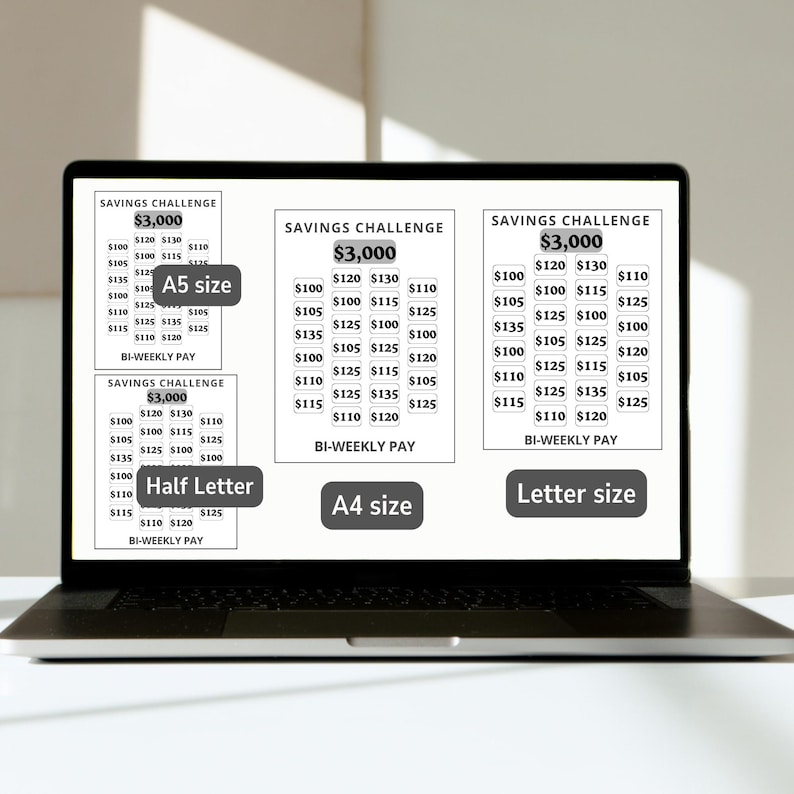 3000 Dollars Savings Challenge: Bi-weekly Budget Tracker (PDF Printable ...